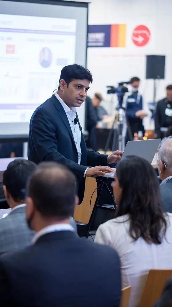 Speaker presenting at the summit